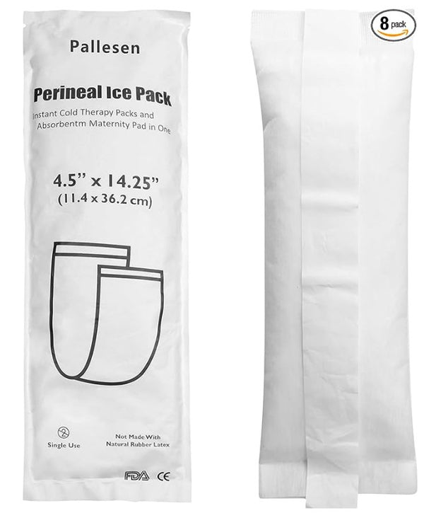 Set x4 de packs estándar de frío instantáneo para zona perineal para el cuidado posparto